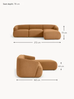 Sofa Rinconera Modular En Tejido Boucle Sofia (3 Plazas)
