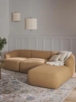Sofa Rinconera Modular En Tejido Boucle Sofia (3 Plazas)
