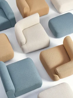 Sofa Rinconera Modular En Tejido Boucle Sofia (4 Plazas)