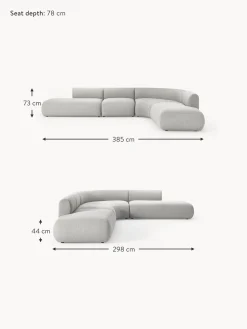 Sofa Rinconera Modular En Tejido Boucle Sofia (4 Plazas)
