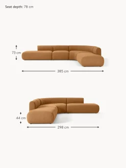 Sofa Rinconera Modular En Tejido Boucle Sofia (4 Plazas)