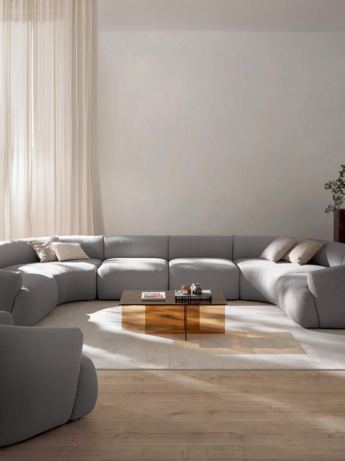 Sofa Rinconera Modular Grande En Tejido Boucle Sofia