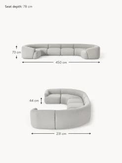 Sofa Rinconera Modular Grande En Tejido Boucle Sofia