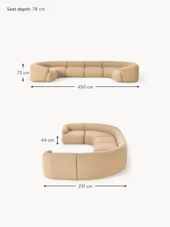 Sofa Rinconera Modular Grande En Tejido Boucle Sofia