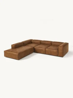Sofa Rinconera Modular Grande De Cuero Reciclado Lennon