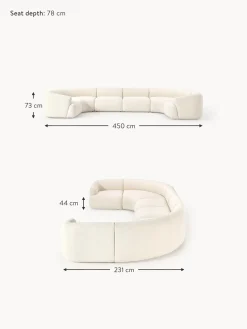 Sofa Rinconera Modular Grande En Tejido Boucle Sofia