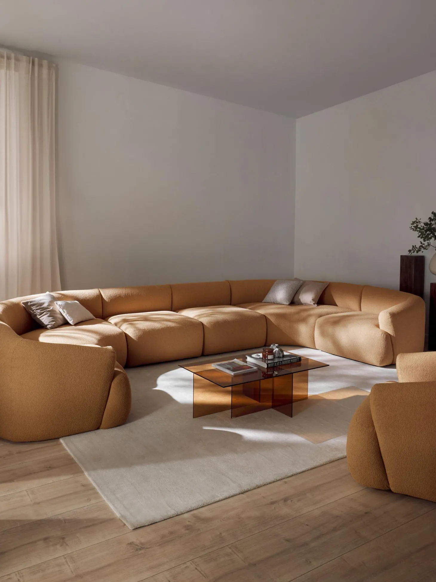 Sofa Rinconera Modular Grande En Tejido Boucle Sofia