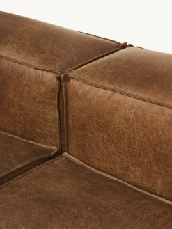 Sofa Rinconera Modular Grande De Cuero Reciclado Lennon