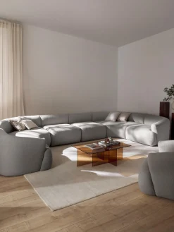 Sofa Rinconera Modular Grande En Tejido Boucle Sofia