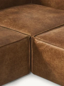 Sofa Rinconera Modular Grande De Cuero Reciclado Lennon