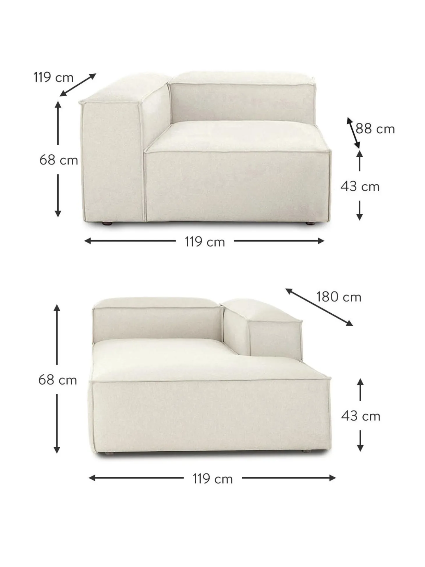 Sofa Rinconera Modular Lennon
