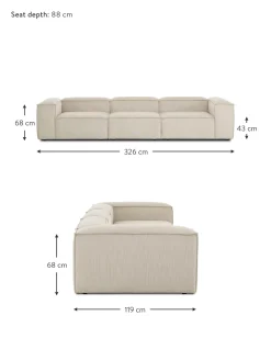 Sofa Rinconero Modular De Pana Lennon