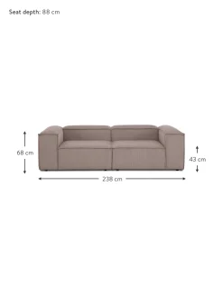 Sofa Rinconero Modular De Pana Lennon (3 Plazas)