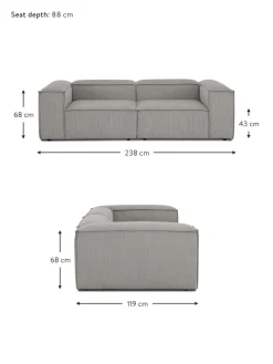 Sofa Rinconero Modular De Pana Lennon (3 Plazas)