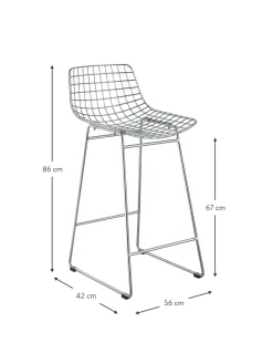 Taburete Alto De Metal Wire