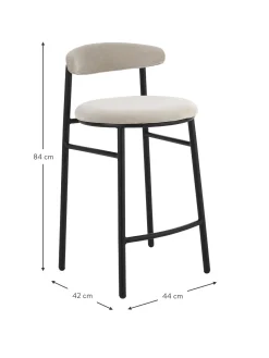 Taburete Alto De Terciopelo Doggi