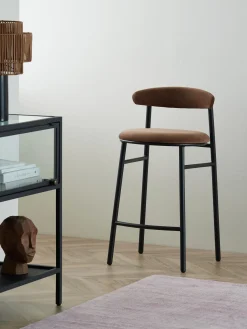 Taburete Alto De Terciopelo Doggi