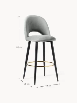 Taburete Alto De Terciopelo Rachel