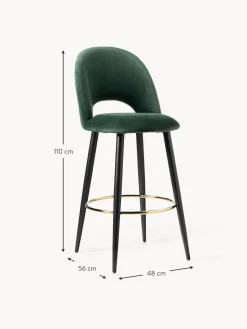 Taburete Alto De Terciopelo Rachel