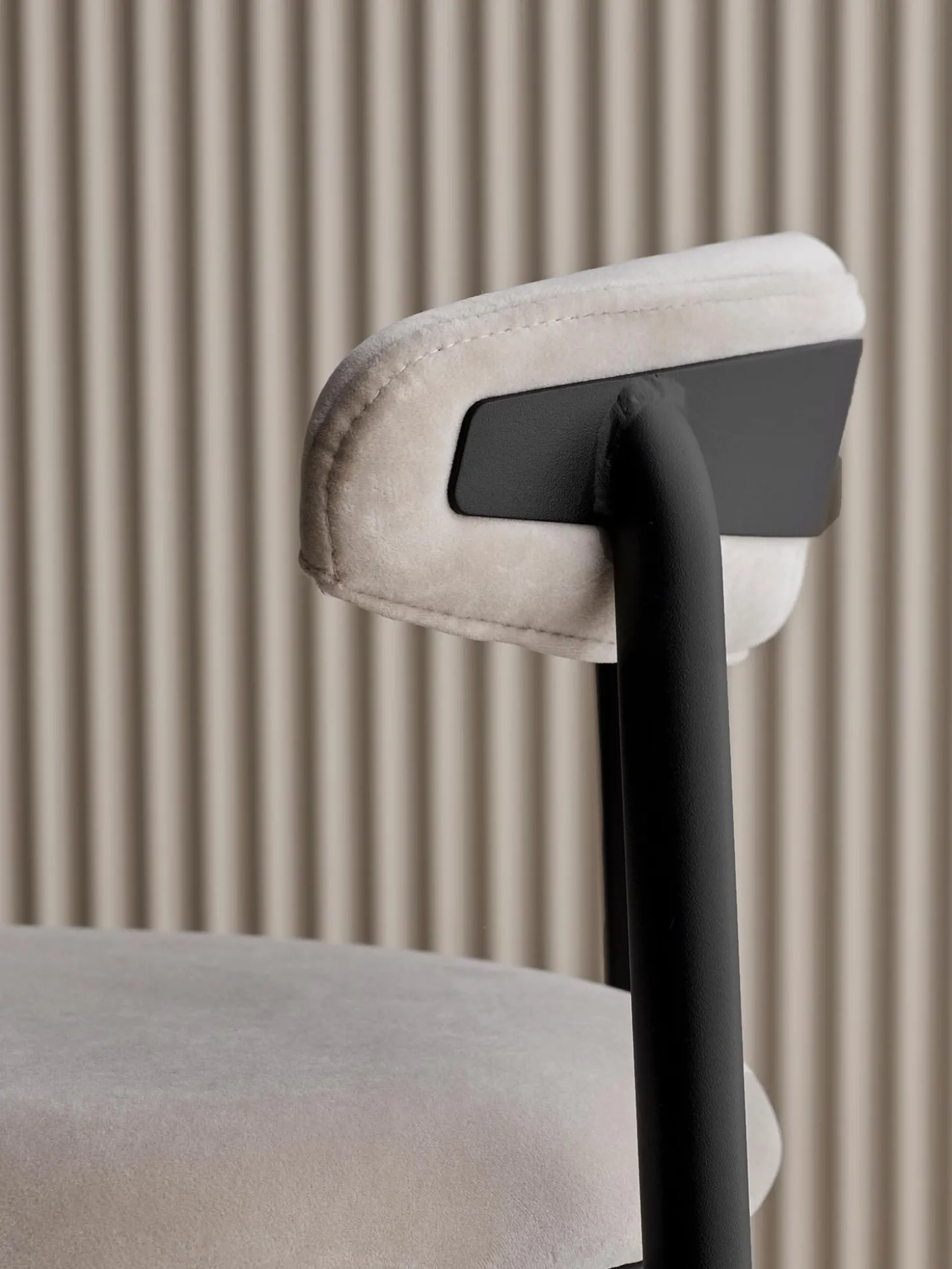 Taburete Alto De Terciopelo Doggi