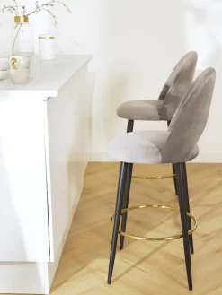 Taburete Alto De Terciopelo Rachel