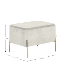 Taburete Ancho De Terciopelo Harper