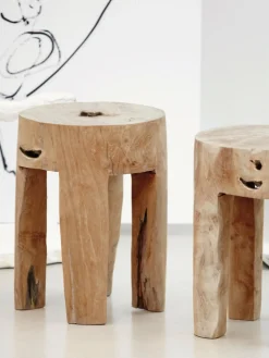 Taburete De Teca Java