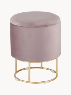 Taburete De Terciopelo Polina, Con Espacio De Almacenamiento