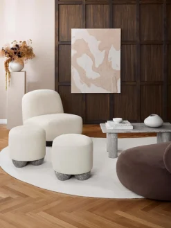 Taburete Tapizado Lino