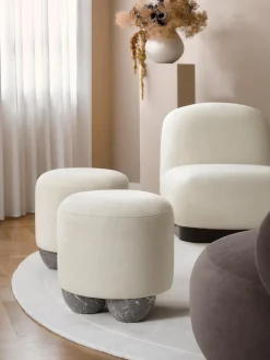 Taburete Tapizado Lino