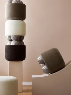 Taburete Tapizado Lino