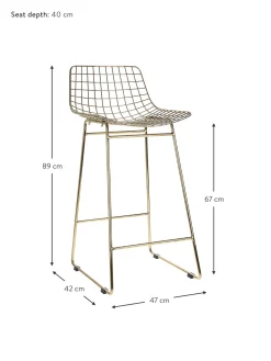Taburetes Alto De Metal Wire, 2 Uds.