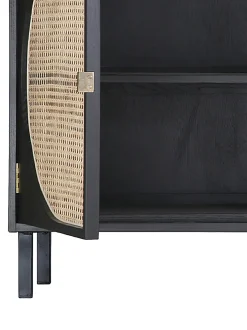 Aparador Artesanal De Madera Sukai Y Tejido Vienes Lizzie