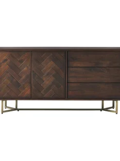 Aparador De Madera Maciza Diseno Espiga Con Cajones Y Puertas Luca