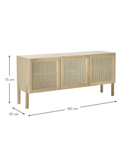 Aparador De Roble Con Tejido Vienes Jolie