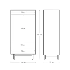 Armario Cassy, 2 Puertas
