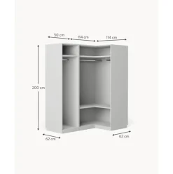 Armario Esquinero Modular Charlotte, 3 Puertas (165 Cm), Diferentes Variantes