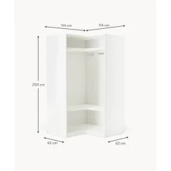 Armario Esquinero Modular Charlotte, 2 Puertas (115 Cm), Diferentes Variantes