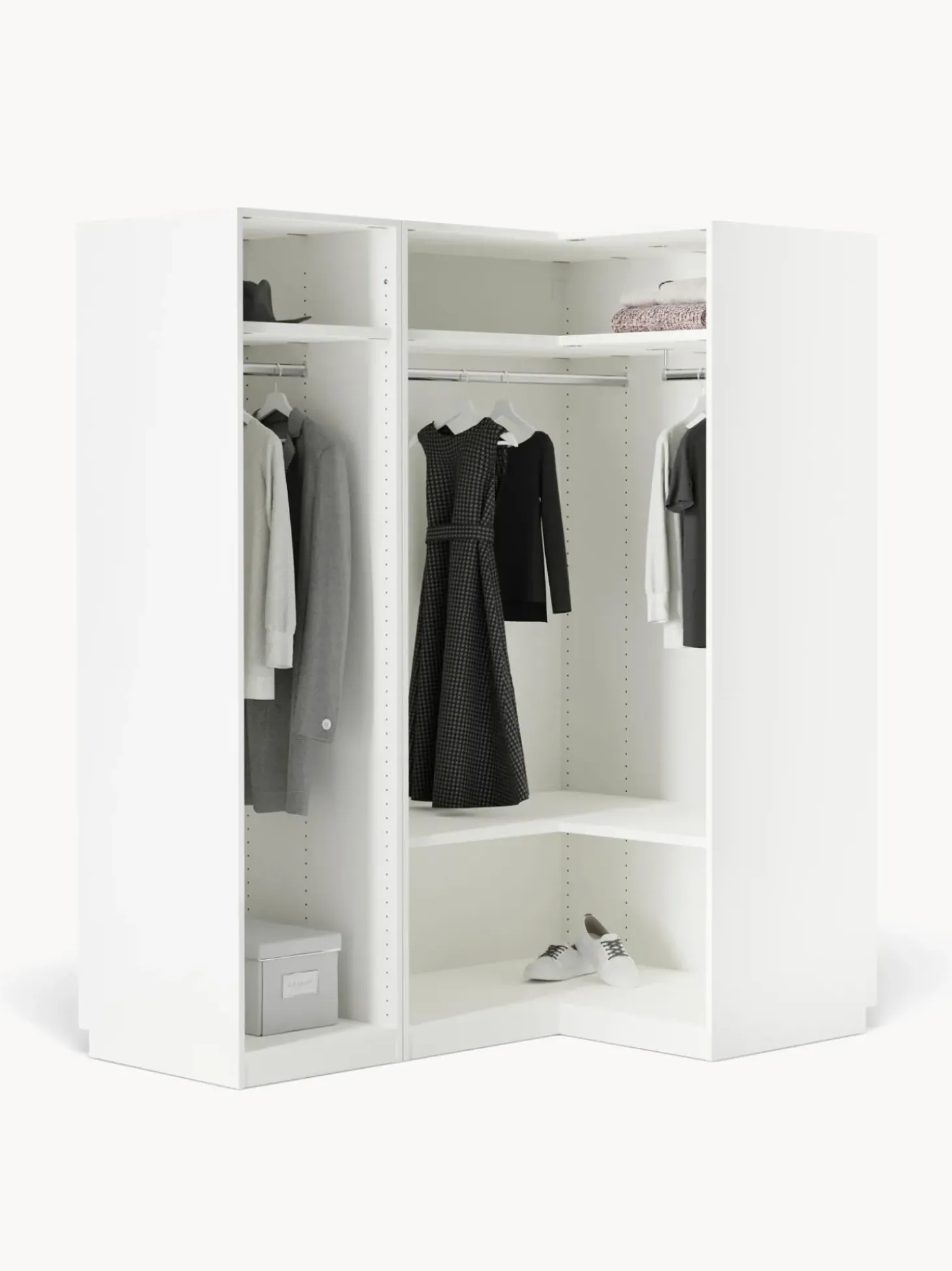 Armario Esquinero Modular Simone, 3 Puertas (165 Cm), Diferentes Variantes