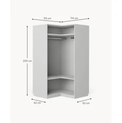 Armario Esquinero Modular Leon, 2 Puertas (115 Cm), Diferentes Variantes