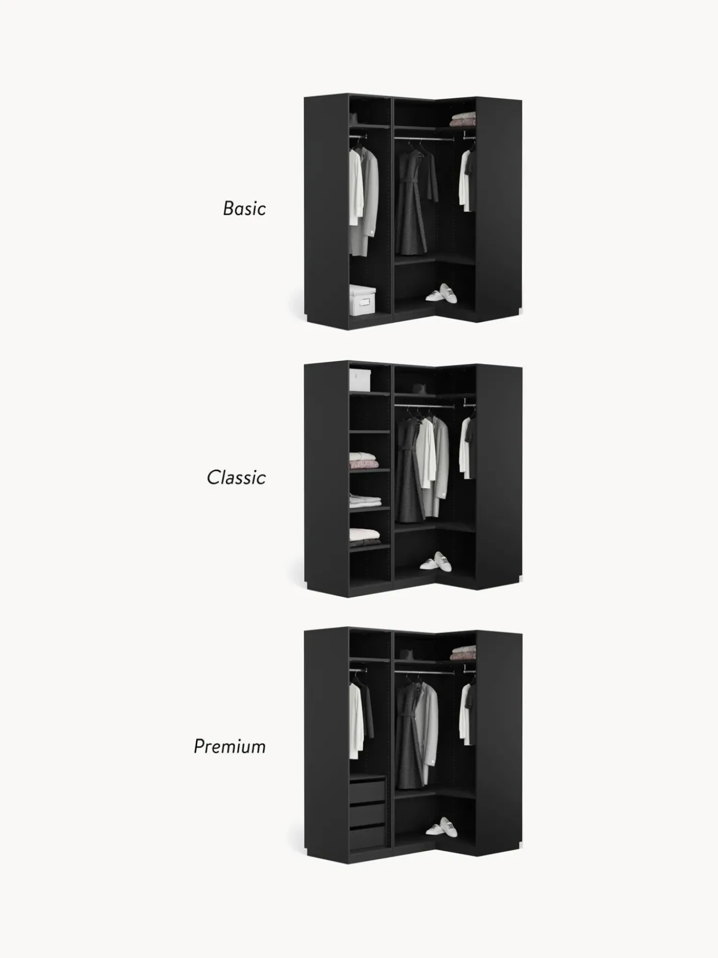 Armario Esquinero Modular Simone, 2 Puertas (115 Cm), Diferentes Variantes