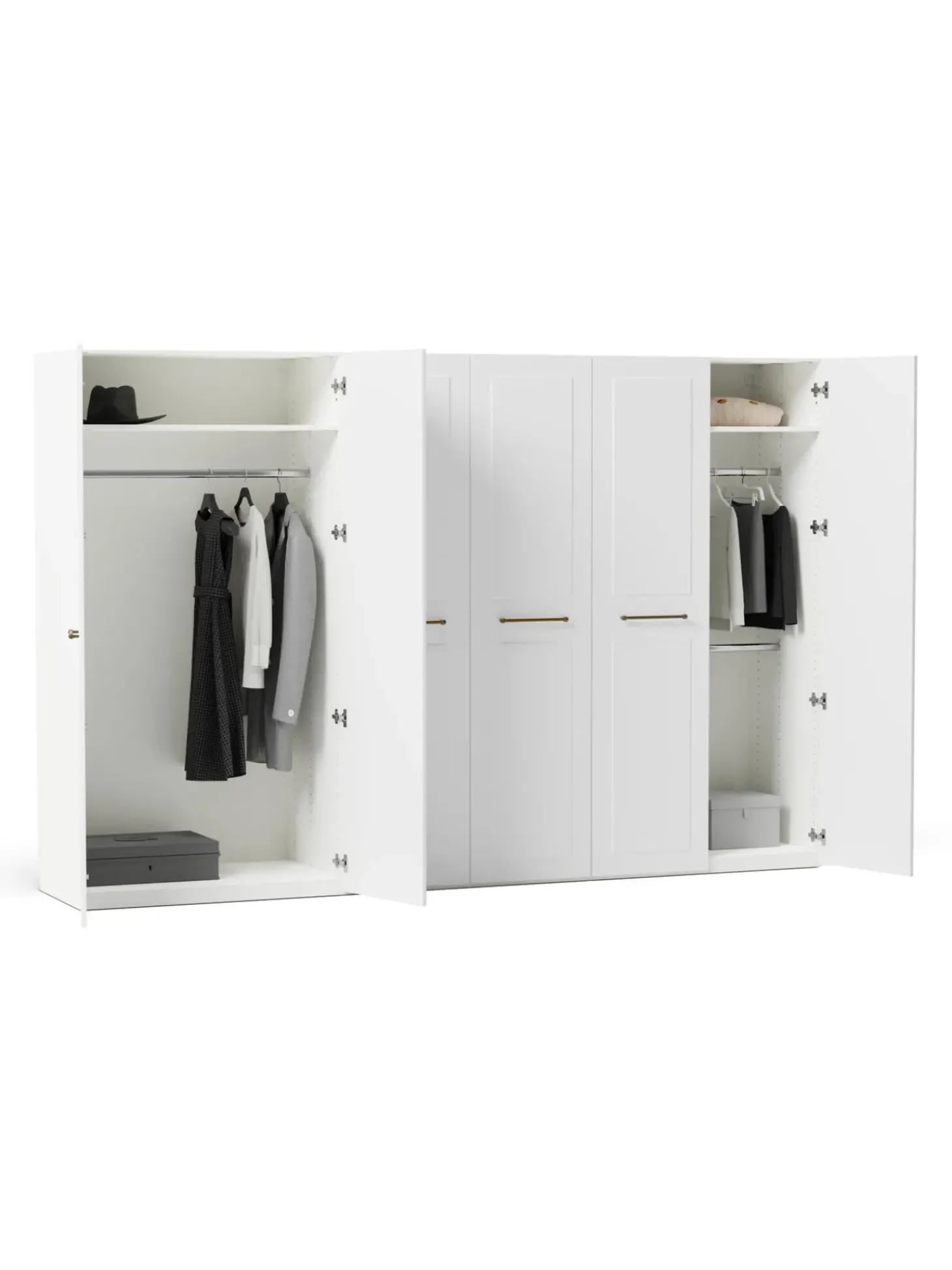Armario Modular Charlotte, 6 Puertas (300 Cm), Diferentes Variantes