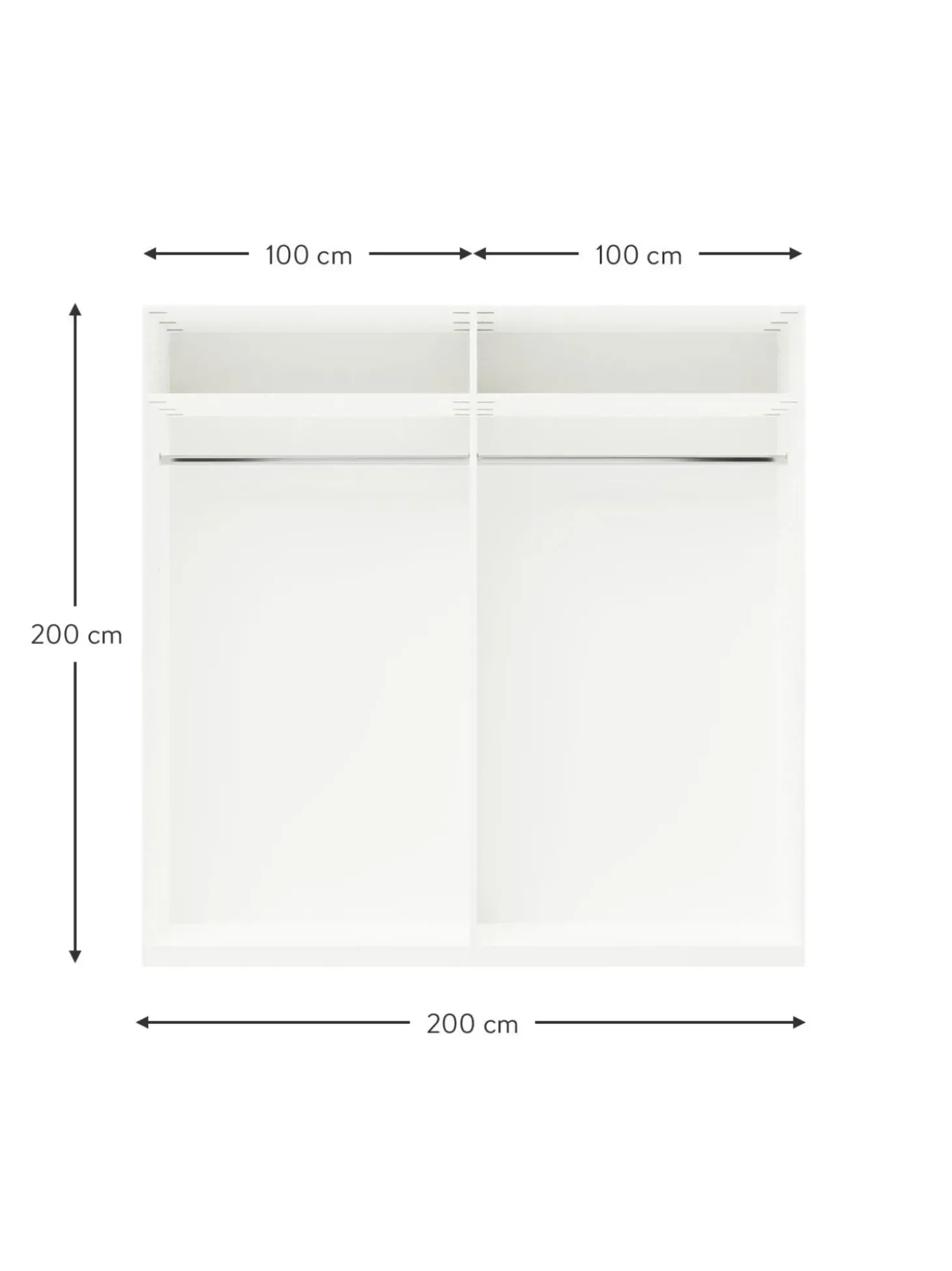 Armario Modular Charlotte, 4 Puertas (200 Cm), Diferentes Variantes