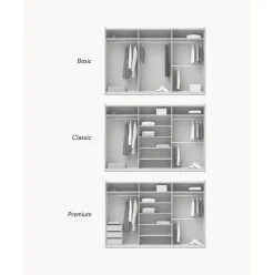 Armario Modular Charlotte, 3 Puertas Correderas (300 Cm), Diferentes Variantes