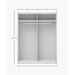 Armario Modular Leon, 2 Puertas Correderas (150 Cm), Diferentes Variantes