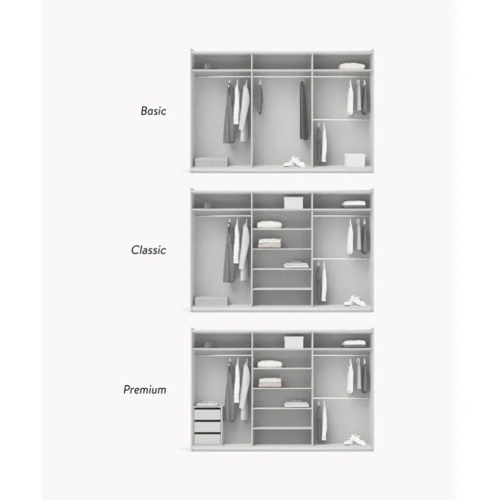 Armario Modular Leon, 3 Puertas Correderas (300 Cm), Diferentes Variantes