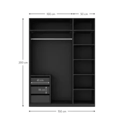 Armario Modular Leon, 3 Puertas (150 Cm), Diferentes Variantes