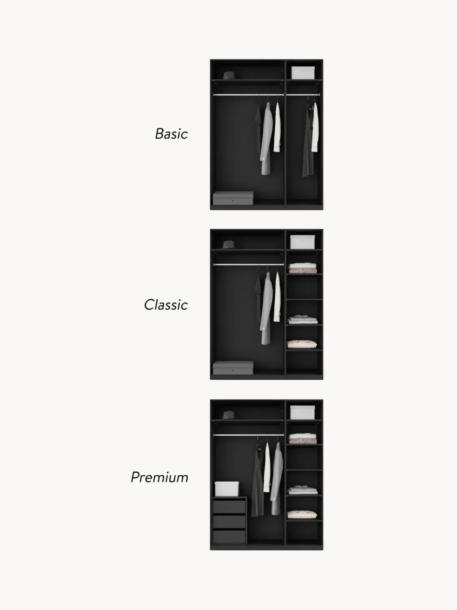 Armario Modular Simone, 3 Puertas (150 Cm), Diferentes Variantes
