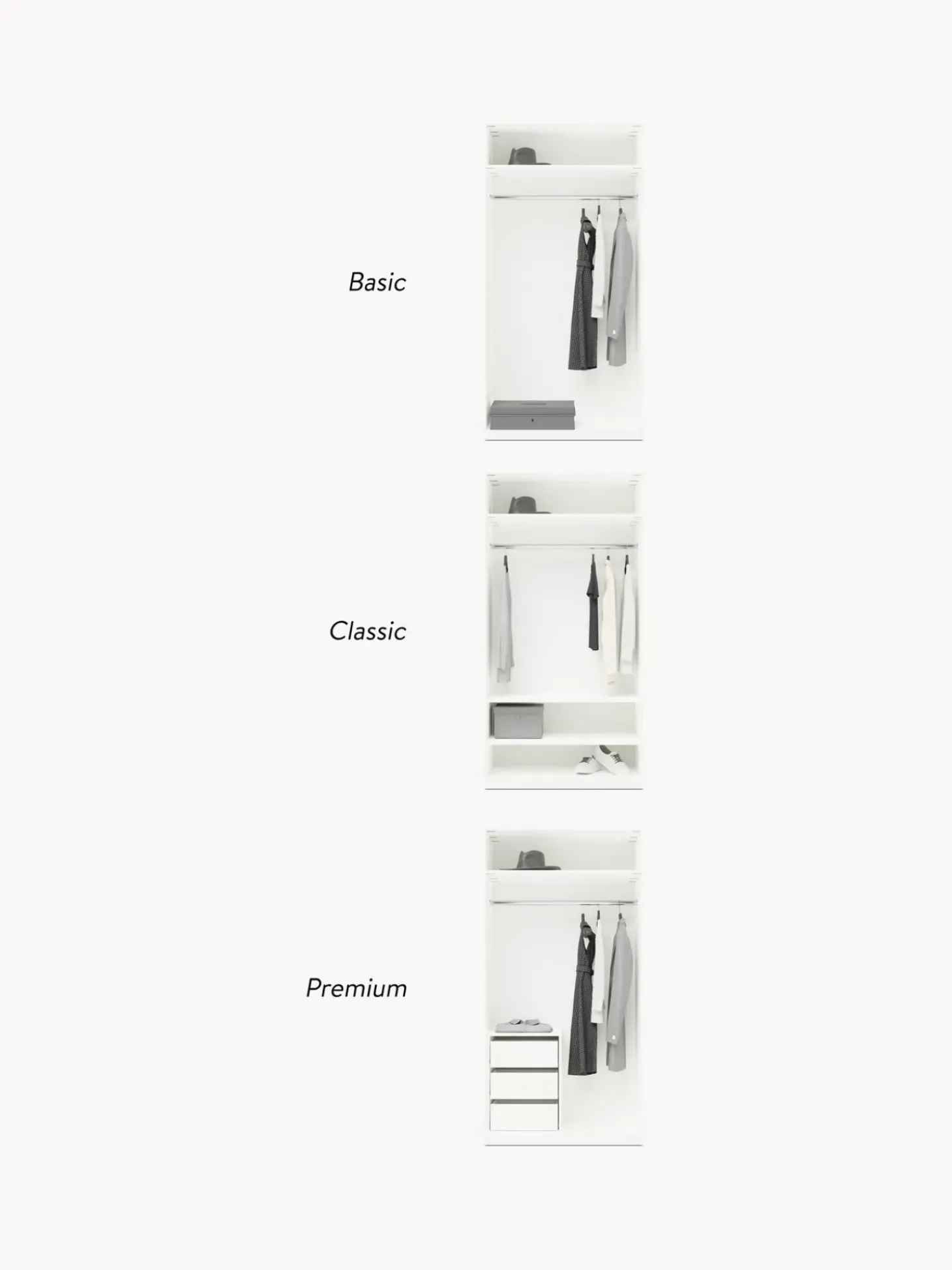 Armario Modular Simone, 2 Puertas (100 Cm), Diferentes Variantes