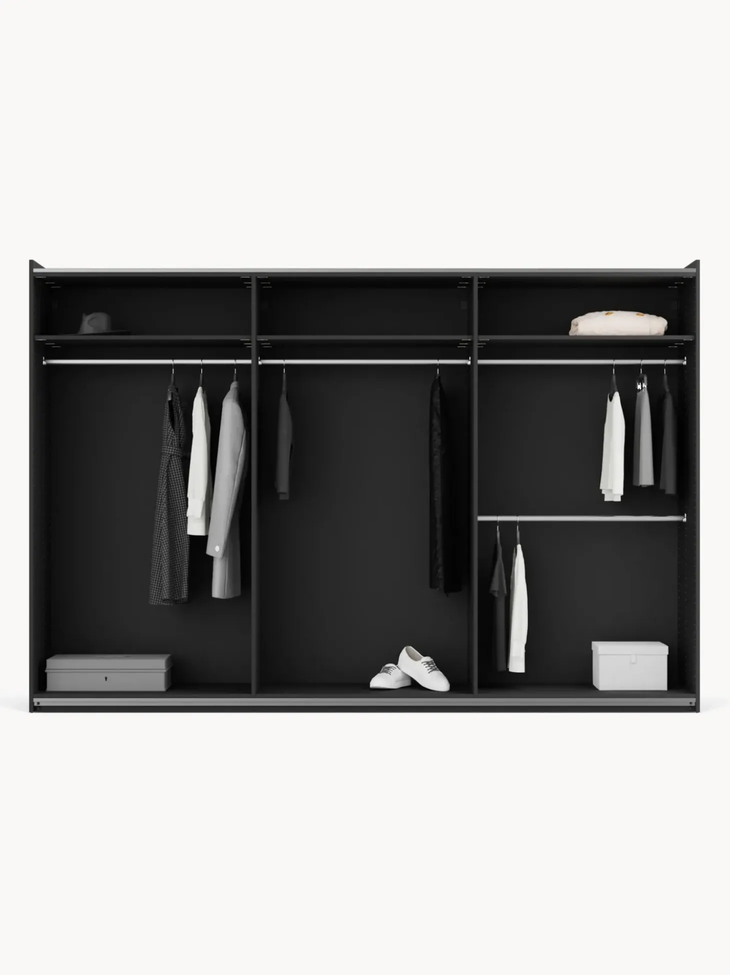 Armario Modular Simone, 3 Puertas Correderas (300 Cm), Diferentes Variantes
